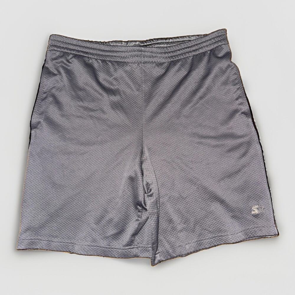 Starter Shimmer Basketball Shorts Gray Silver Athletic Men’s Size Small 34x10